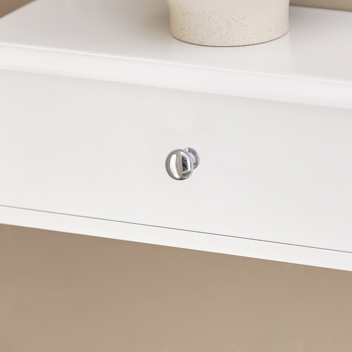 SoBuy FRG43-W, Floating Shelf with 2 Drawers - Modern Wall Mounted Shelf for Bedroom, Hallway & Living Room, White W64 x D15 x H10cm