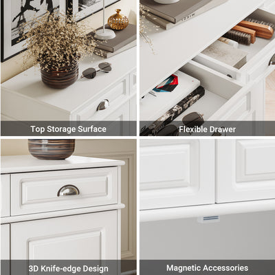 SoBuy FSB104-W, Shoe Storage Cabinet White, Shoe Cupboard for 12-15 Pairs of Shoes, Easy to Assemble, for Hallway, Living Room or Kitchen, MDF (E1) - 100x19x107cm