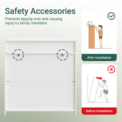 SoBuy FSB104-W, Shoe Storage Cabinet White, Shoe Cupboard for 12-15 Pairs of Shoes, Easy to Assemble, for Hallway, Living Room or Kitchen, MDF (E1) - 100x19x107cm