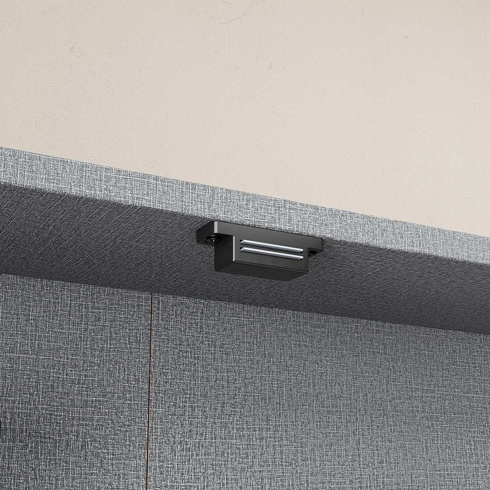 SoBuy FSB113-H-DG, Wall Mounted Cabinet with Glass Doors, 5 Shelves Wall Cupboard, Grey, 80x12.2x80cm - view 5