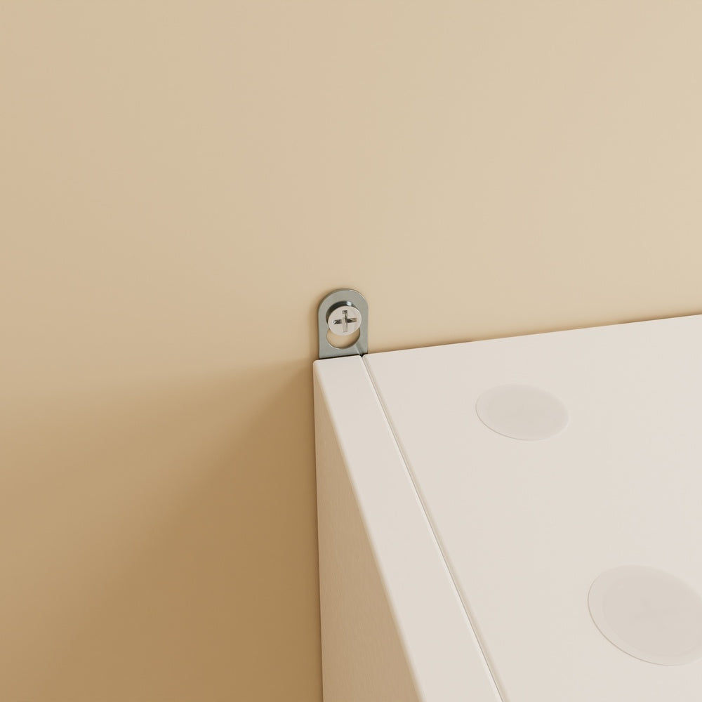 SoBuy FSB113-H-W, White Wall Cabinet with Glass Doors, Adjustable Shelves & Brackets, White, 80x12x80cm - view 4