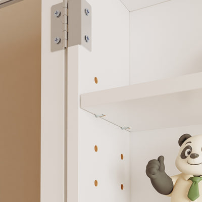 SoBuy FSB113-H-W, White Wall Cabinet with Glass Doors, Adjustable Shelves & Brackets, White, 80x12x80cm - view 7