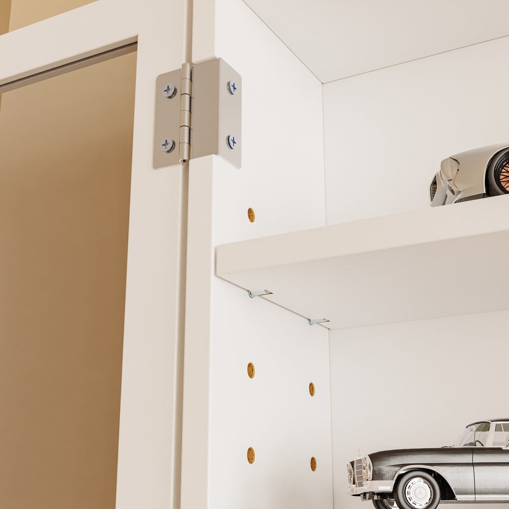 SoBuy FSB113-W, Wooden Wall Cabinet with 2 Doors, Adjustable Shelves Display Cupboard, White, 80x12.2x60cm - view 6