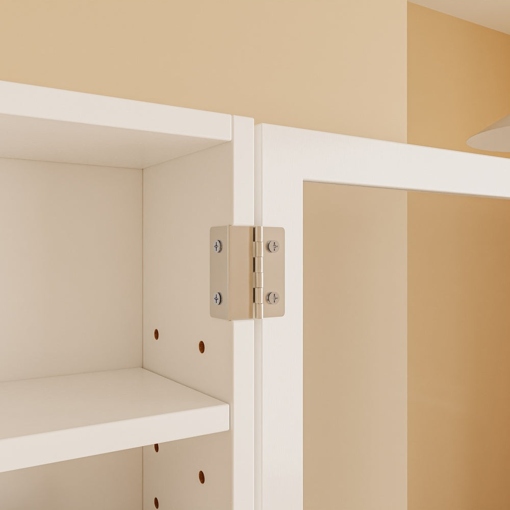 SoBuy FSB113-W, Wooden Wall Cabinet with 2 Doors, Adjustable Shelves Display Cupboard, White, 80x12.2x60cm - view 8