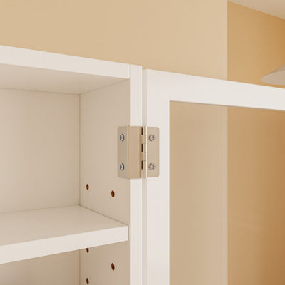 SoBuy FSB113-W, Wooden Wall Cabinet with 2 Doors, Adjustable Shelves Display Cupboard, White, 80x12.2x60cm - view 8