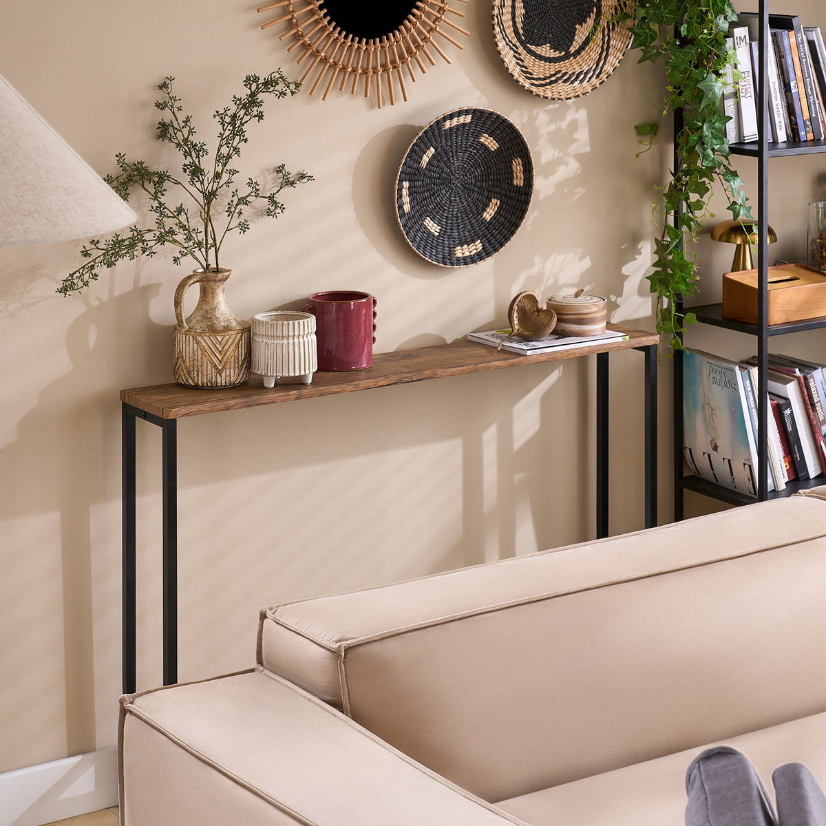 SoBuy FSB19-N, Console Table Hall Table Side Table End Table Living Room Sofa Table, Wood