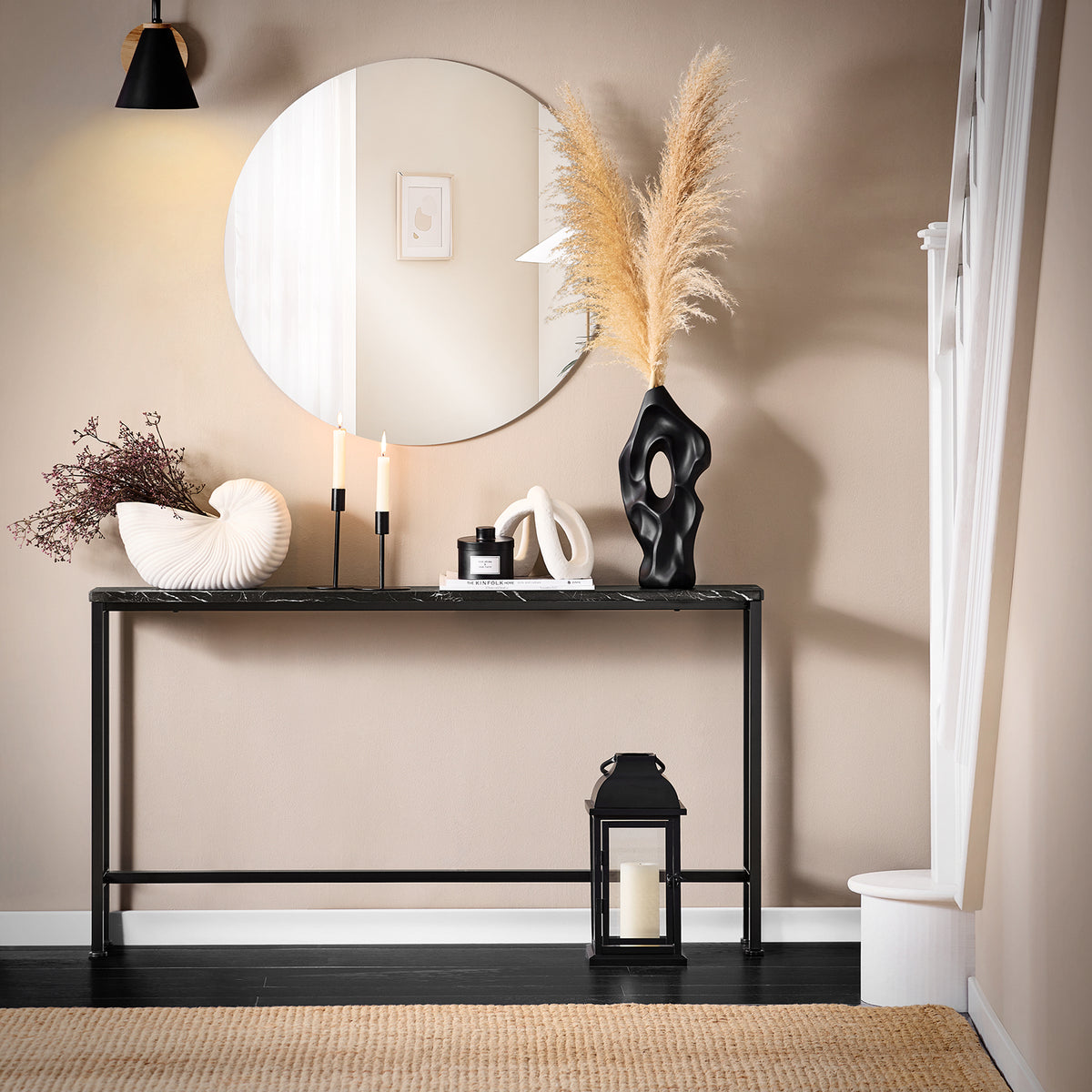SoBuy FSB19-SCH, Console Table Hall Table Side Table End Table Living Room Sofa Table, Black