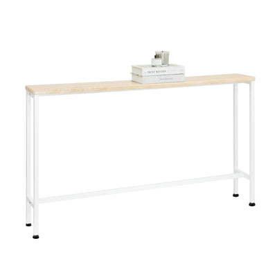 SoBuy FSB19-Z Slim Console Table for Hallway - Modern Sofa Table for Living Room & Entryway - Adjustable Feet, MDF Wood Effect, Metal Frame - W120 x D20 x H65cm, 50kg Capacity