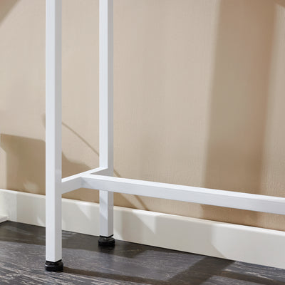 SoBuy FSB19-Z Slim Console Table for Hallway - Modern Sofa Table for Living Room & Entryway - Adjustable Feet, MDF Wood Effect, Metal Frame - W120 x D20 x H65cm, 50kg Capacity