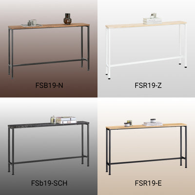 SoBuy FSB19-Z Slim Console Table for Hallway - Modern Sofa Table for Living Room & Entryway - Adjustable Feet, MDF Wood Effect, Metal Frame - W120 x D20 x H65cm, 50kg Capacity