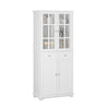 SoBuy FSB76-W, Tall Cupboard with 2 Cabinets and 2 Drawers, Kitchen Dining Room Living Room Tall Cabinet Cupboard Sideboard