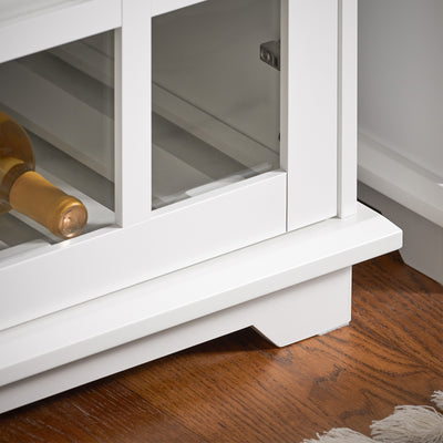 SoBuy FSB77-W glass door compartment detail – 5 storage sections