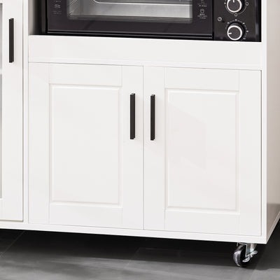 SoBuy FSB78-W, Sideboard Microwave Cabinet Dining Room Cupboard Kitchen Trolley, White