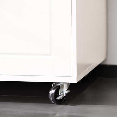 SoBuy FSB78-W, Sideboard Microwave Cabinet Dining Room Cupboard Kitchen Trolley, White
