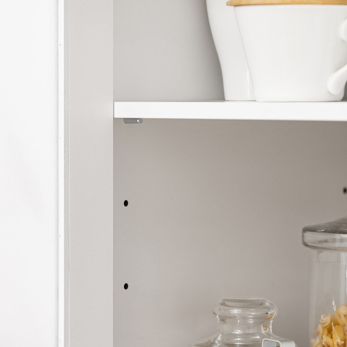 SoBuy FSB78-W, Sideboard Microwave Cabinet Dining Room Cupboard Kitchen Trolley, White