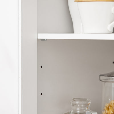 SoBuy FSB78-W, Sideboard Microwave Cabinet Dining Room Cupboard Kitchen Trolley, White