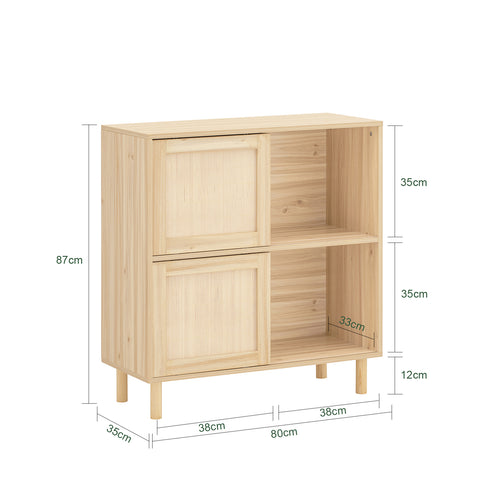 SoBuy FSB87-N, Sideboard with 2 Sliding Doors, Hallway Living Room Kitchen Dining Room Sideboard Storage Cabinet Cupboard
