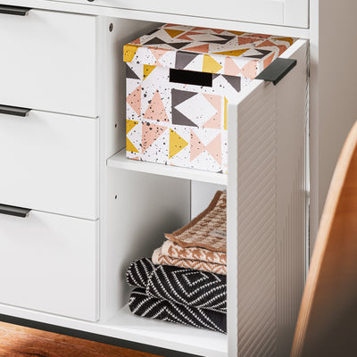 SoBuy FSB94-W, Sideboard Side Cabinet Storage Cabinet Cupboard with 3 Drawers and 2 Doors, White