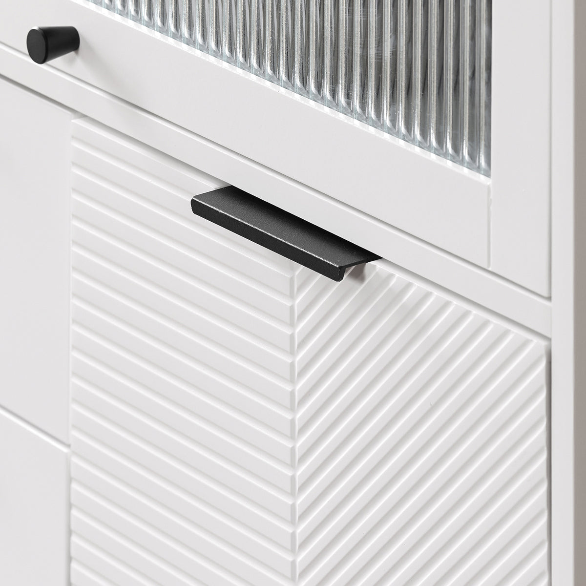 SoBuy FSB94-W, Sideboard Side Cabinet Storage Cabinet Cupboard with 3 Drawers and 2 Doors, White