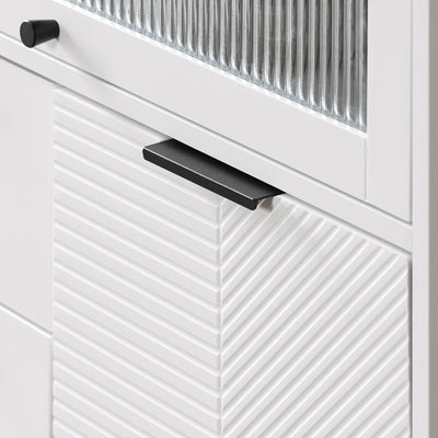 SoBuy FSB94-W, Sideboard Side Cabinet Storage Cabinet Cupboard with 3 Drawers and 2 Doors, White