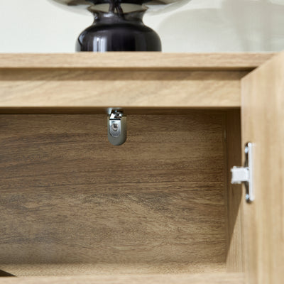 SoBuy FSB96-G, Hallway Shoe Cabinet Kitchen Dining Room Sideboard Storage Cabinet, Gold and Natural