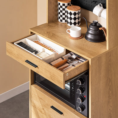 SoBuy FSB98-N dedicated microwave shelf detail – sturdy purpose-built appliance shelf