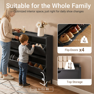 SoBuy FSR100-SCH anti-tip device detail – secure wall fixing for narrow shoe cabinet