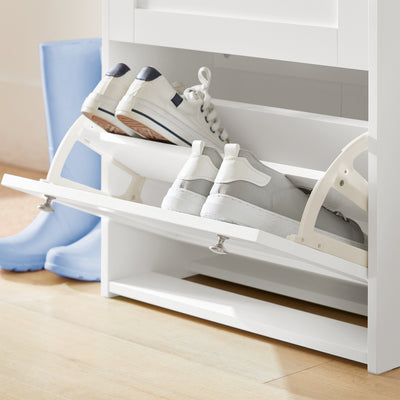 Pre-sale SoBuy FSR144-WN, 3 Drawers Shoe Cabinet Shoe Rack Shoe Storage Cupboard Organizer, White