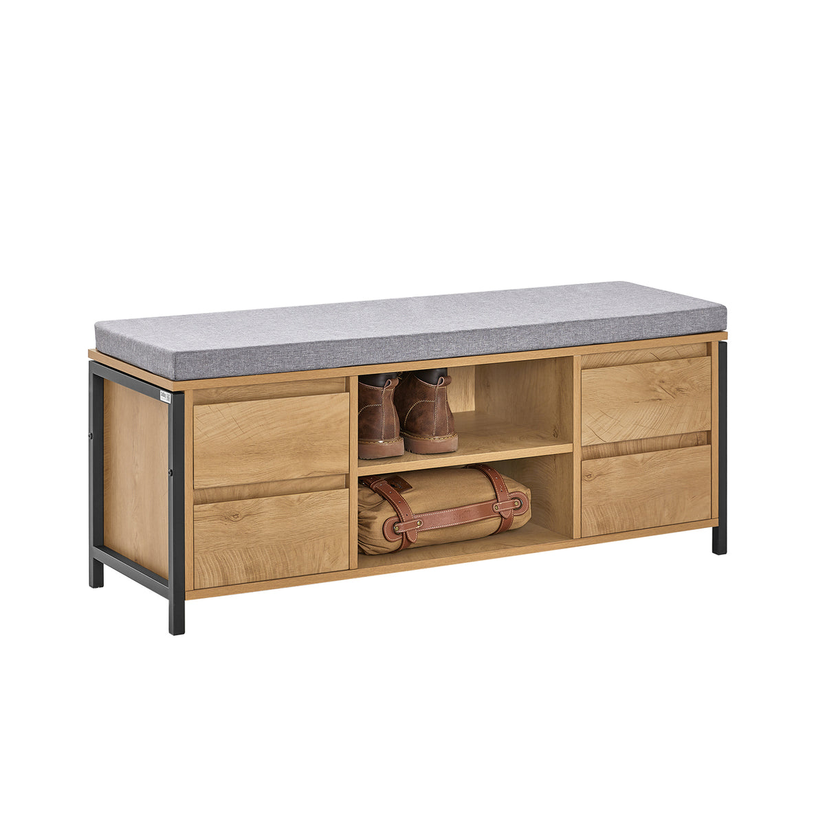 SoBuy FSR149-N, Hallway Shoe Bench Shoe Cabinet Shoe Rack Storage Bench, Wood