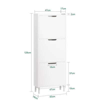 With dimensions of W50xD19xH129cm and a maximum capacity of 21kg.