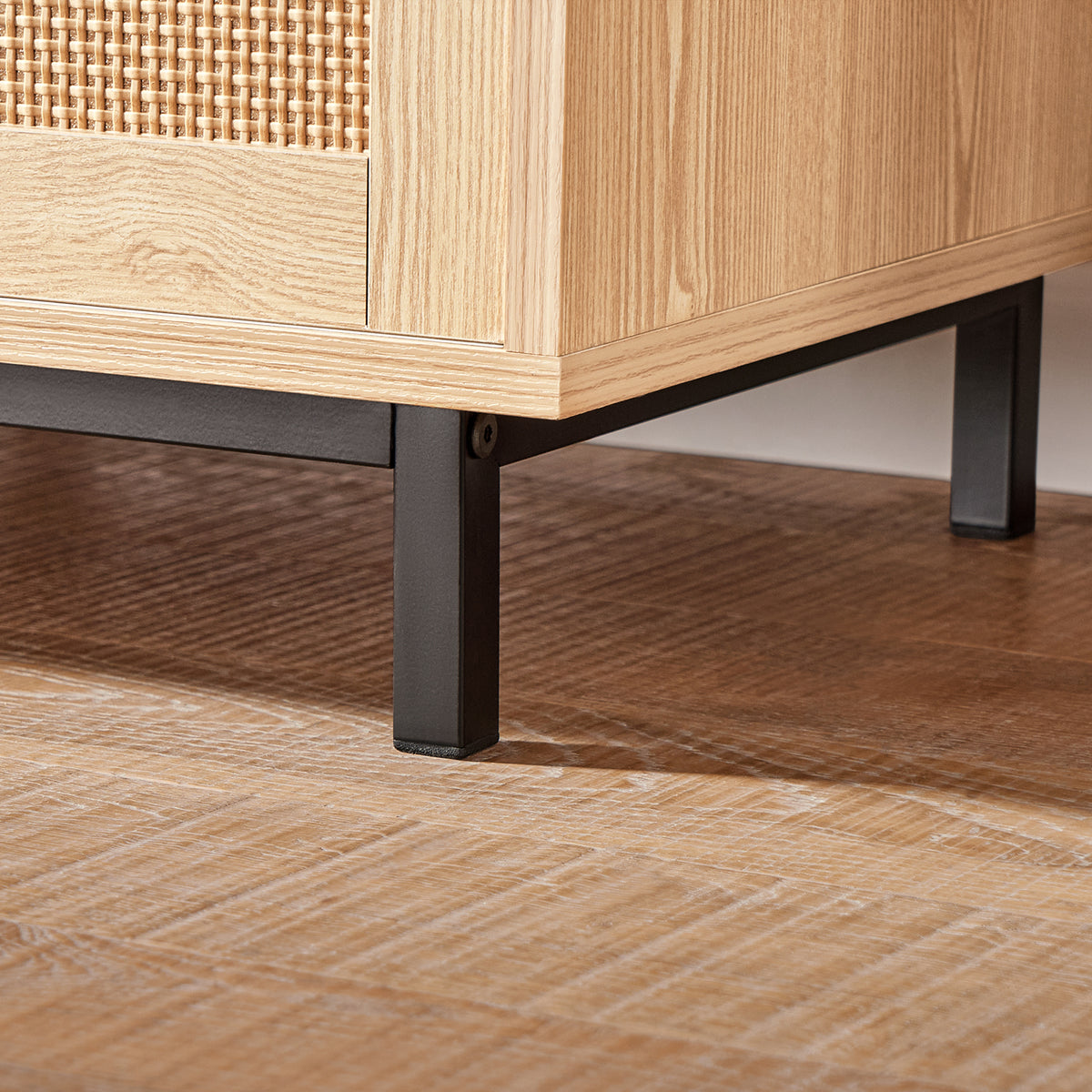SoBuy FSR154-N, Hallway Storage Bench Shoe Bench Shoe Rack Shoe Cabinet with 2 Sliding Doors and Seat Cushion, Wood