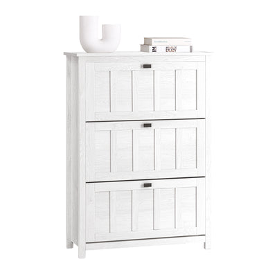 SoBuy FSR162-W, Hallway 3 Flip-drawers Shoe Cabinet Shoe Rack Shoe Storage Cupboard, White