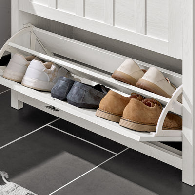 SoBuy FSR162-W, Hallway 3 Flip-drawers Shoe Cabinet Shoe Rack Shoe Storage Cupboard, White