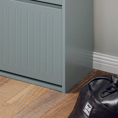 SoBuy FSR165-H-HG, 3 Flip-drawers Shoe Cabinet Shoe Rack Shoe Storage Cupboard, Grey