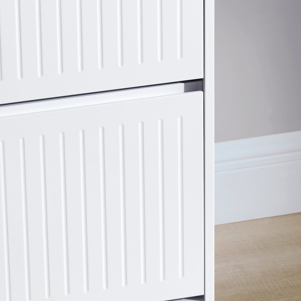 SoBuy FSR165-H-W, 3 Flip-drawers Shoe Cabinet Shoe Rack Shoe Storage Cupboard, White