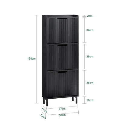 SoBuy FSR177-H-SCH Dimensions – W50 x D19 x H130cm, 21kg Max Load, Anti-Tip for Everyday Safety