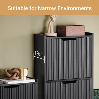 SoBuy FSR177-H-SCH Ultra-Slim 19cm Depth – Perfect for Hallways, Understairs and Small Apartments