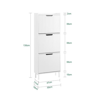 With dimensions of W50 x D19 x H130cm and a maximum capacity of 21kg, it ensures stability, durability, and everyday safety.