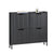 SoBuy FSR177-L-SCH, Narrow Shoe Rack with 4 Flip Drawers Slim Wooden Shoe Storage Cupboard for Hallway Entrance Foyer or Understairs Black W100 x D19 x H91cm