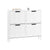 SoBuy FSR177-L-W, 4 Flip-drawers Shoe Cabinet Shoe Rack Shoe Storage Cupboard Organizer, White