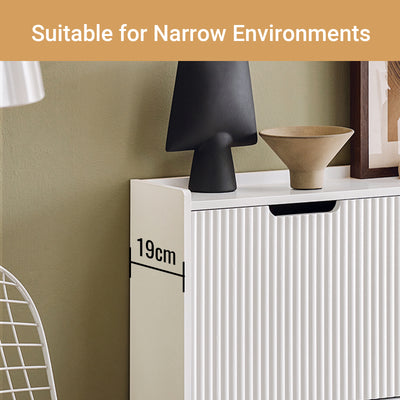 SoBuy FSR177-L-W Ultra-Slim 19cm Depth – Fits Flush Against Any Hallway Wall Without Blocking Space