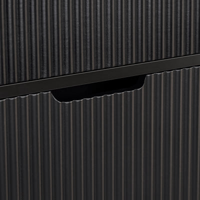 Integrated cut-out handles allow for easy opening and promote air circulation to prevent moisture buildup.