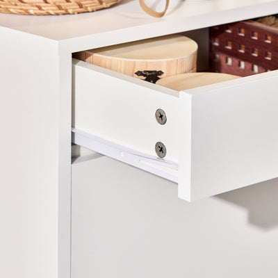SoBuy FSR180-W, 2 Flip-drawers 1 Pull Out Drawer Shoe Cabinet Shoe Storage Cupboard Shoe Rack, White