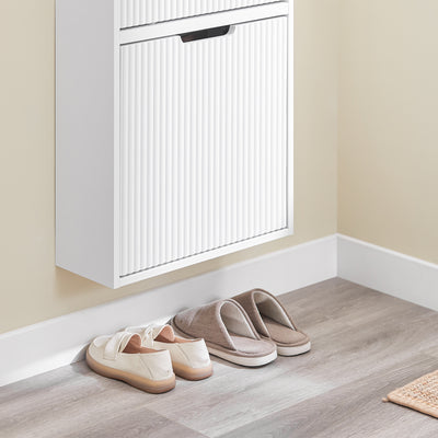 SoBuy FSR204-W anti-tip device wall fixing safety feature hallway shoe cabinet