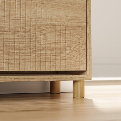 SoBuy FSR214-N, Large Shoe Storage Cabinet with 4 Flip Drawers, Wooden Slim Shoe Cupboard, Fits up to EU 47, 100×24×83 cm