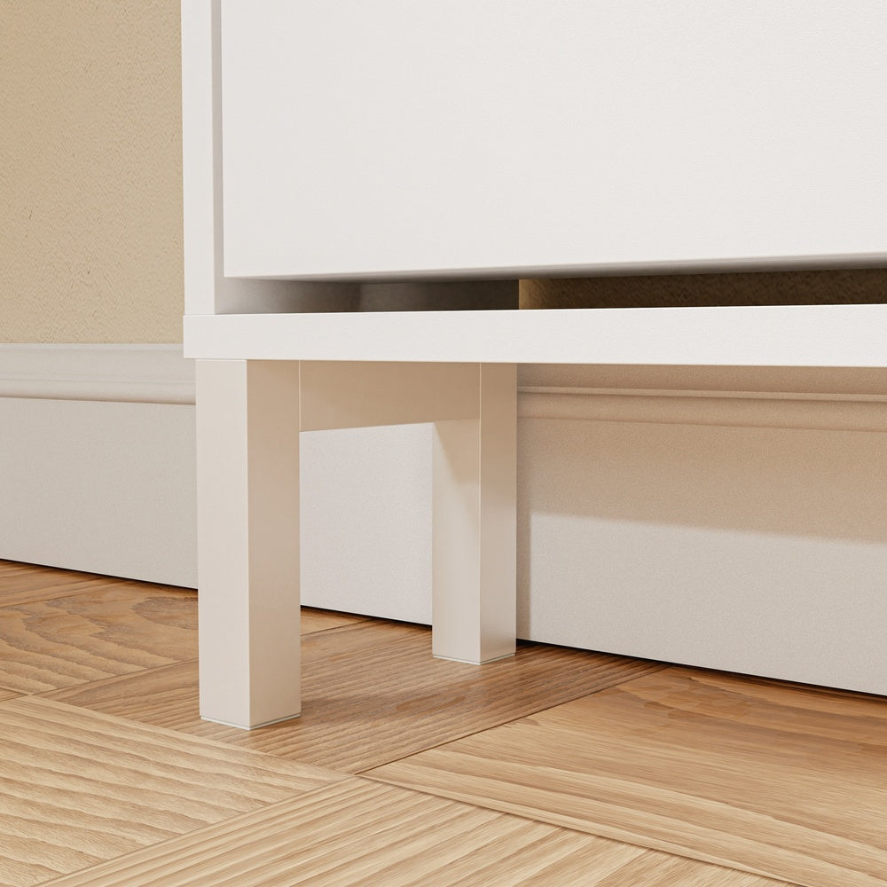 SoBuy FSR230-W, High Gloss Shoe Cabinet with Doors, Holds 10 Pairs, Narrow Hallway Storage, White, 83x14x117.5cm - view 12