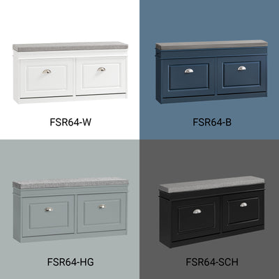 SoBuy FSR64 hallway shoe bench available in four colours – white FSR64-W, navy blue FSR64-B, grey FSR64-HG and black FSR64-SCH