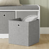 SoBuy FSR65-DG, 3 Baskets Hallway Bedroom Storage Shoe Bench with Seat Cushion