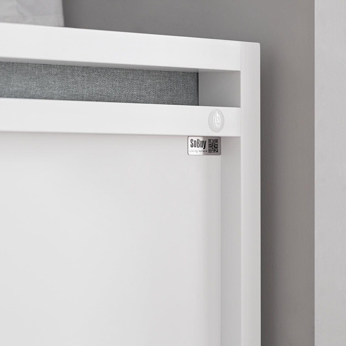 SoBuy FSR74-W, 2 Drawers Shoe Rack Hallway Storage Bench with Seat Cushion, White