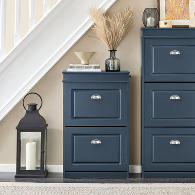 SoBuy Blue Narrow Shoe Cabinet with Flip Drawers – Modern Design for Contemporary Homes